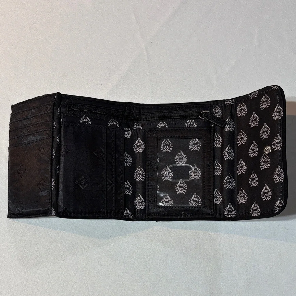 Vera Bradley RFID Tri-Fold Wallet Snow Lotus pattern EC - Picture 4 of 10